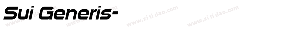 Sui Generis字体转换